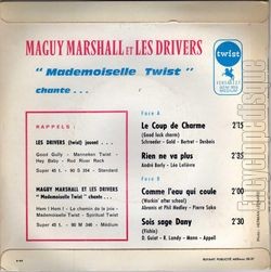 [Pochette de Le coup de charme (Maguy MARSHALL "Mademoiselle twist") - verso]