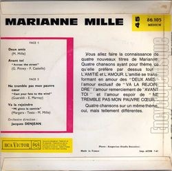 [Pochette de Deux amis (Marianne MILLE) - verso]