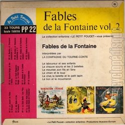 [Pochette de Fables de La Fontaine volume 2 (La COMPAGNIE DU TOURNE-CONTE) - verso]