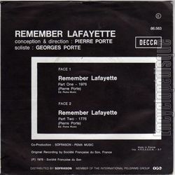 [Pochette de Remember Lafayette (REMEMBER LAFAYETTE) - verso]