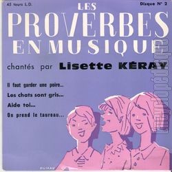 [Pochette de Les proverbes en musique - disque n2 (Lisette KRAY)]