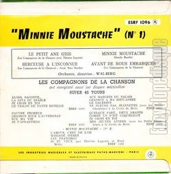[Pochette de 4 chansons de Minnie Moustache vol.1 (Les COMPAGNONS DE LA CHANSON) - verso]