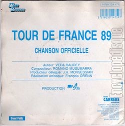 [Pochette de Tour de France 89 (TOUR DE FRANCE 89) - verso]