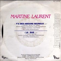 [Pochette de Y’a des amours heureux (Martine LAURENT) - verso]