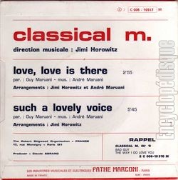 [Pochette de Love, love is there / Such a lovely voice (CLASSICAL M.) - verso]