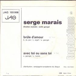 [Pochette de Brle d’amour (Serge MARAIS) - verso]
