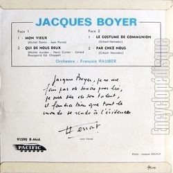[Pochette de Mon vieux (Jacques BOYER) - verso]