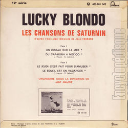 [Pochette de Les chansons de Saturnin (Lucky BLONDO) - verso]