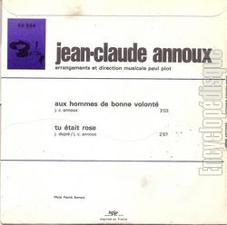 [Pochette de Aux hommes de bonne volont (Jean-Claude ANNOUX) - verso]