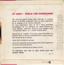 [Pochette de I don’t know why (Les OURAGANS) - verso]