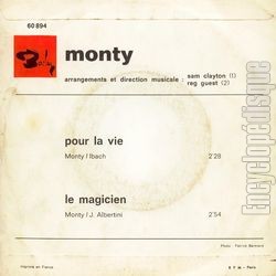[Pochette de Pour la vie (MONTY) - verso]