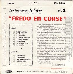 [Pochette de Les histoires de Frdo n 2 "Fredo en Corse" (FRDO) - verso]
