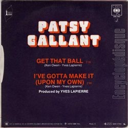 [Pochette de Get that ball (Patsy GALLANT) - verso]
