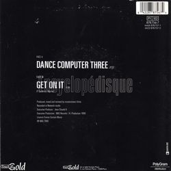 [Pochette de DANCE COMPUTER 3 (DANCE COMPUTER 3) - verso]