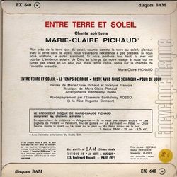 [Pochette de Entre terre et soleil (Marie-Claire PICHAUD) - verso]