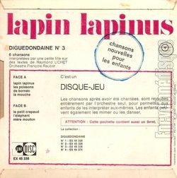 [Pochette de Diguedondaine / 3 - Lapin lapinus (JEUNESSE) - verso]