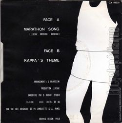 [Pochette de Marathon song (KAPPA) - verso]