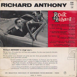 [Pochette de Rock’n’Richard (Richard ANTHONY) - verso]