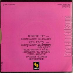 [Pochette de Burger city (CASINO MUSIC) - verso]