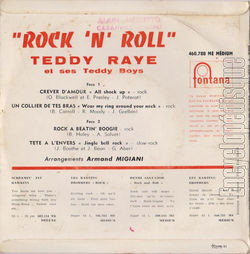 [Pochette de Rock’n’roll (Teddy RAYE) - verso]