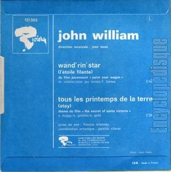 [Pochette de Wan’drin’ star (l’toile filante) (John WILLIAM) - verso]