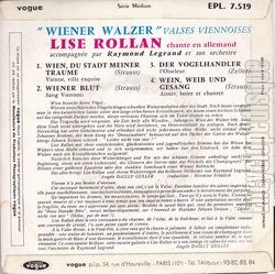 [Pochette de Wiener walzer (Lise ROLLAN) - verso]