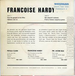 [Pochette de Grand gala du disque 1963 (Franoise HARDY) - verso]