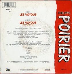 [Pochette de Les voyous (Philippe POIRIER) - verso]