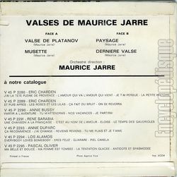 [Pochette de Valses de Maurice Jarre (Maurice JARRE) - verso]
