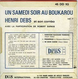 [Pochette de Un samedi soir au Boukarou vol.4 (Henri DEBS) - verso]