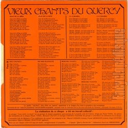 [Pochette de Vieux chants du Quercy (Lous GRELS CORCINOLS) - verso]