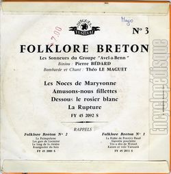[Pochette de Folklore breton n 3 (Tho LE MAGUET) - verso]