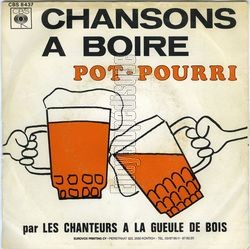 [Pochette de Chansons  boire - pot pourri (Les CHANTEURS  LA GUEULE DE BOIS) - verso]