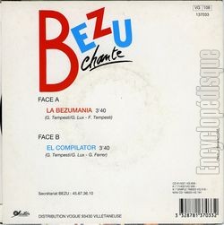 [Pochette de La bzumania (BZU) - verso]
