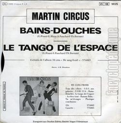 [Pochette de Bains-douches / Le tango de l’espace (MARTIN CIRCUS) - verso]