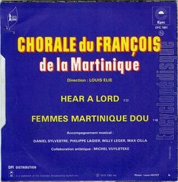 [Pochette de Hear a lord (CHORALE DU FRANOIS DE LA MARTINIQUE) - verso]