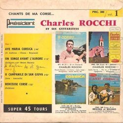 [Pochette de Chants de ma Corse… vol. 1 (Charles ROCCHI) - verso]