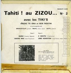 [Pochette de Tahiti ! Au Zizou… n2 (Les TIKI’S (Anzac Te Oka et ben Ngatai)) - verso]