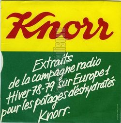 [Pochette de Knorr - extraits de la campagne radio hiver 78-79 sur Europe 1 pour les potages dshydrats (PUBLICIT) - verso]