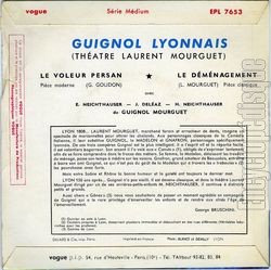 [Pochette de Guignol lyonnais (Thtre Laurent Mourguet) (THTRE / SPECTACLE) - verso]