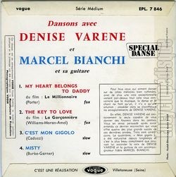 [Pochette de Dansons avec Denise Varne et Maurice Bianchi (Denise VARNE et Marcel BIANCHI) - verso]