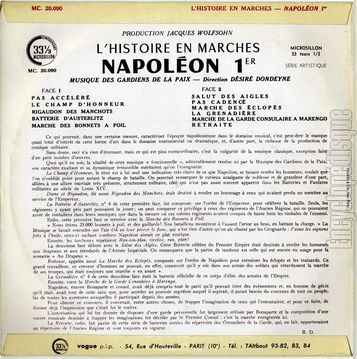 [Pochette de Napolon 1er - L’histoire en marches (MUSIQUE DES GARDIENS DE LA PAIX DE PARIS) - verso]