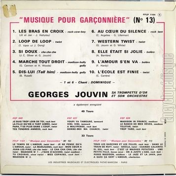 [Pochette de Musique pour garonnire n 13 (Georges JOUVIN) - verso]