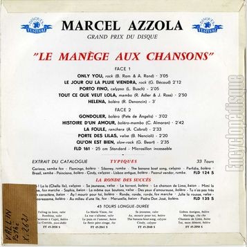 [Pochette de Le mange aux chansons (Marcel AZZOLA) - verso]