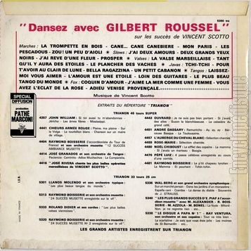 [Pochette de Dansez avec Gilbert Roussel sur les succs de Vincent Scotto (Gilbert ROUSSEL) - verso]