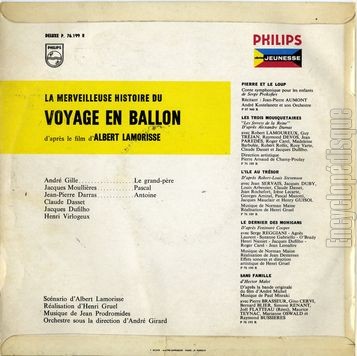 [Pochette de La merveilleuse histoire du voyage en ballon (B.O.F.  Films ) - verso]