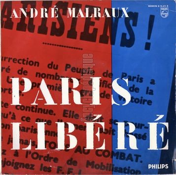 [Pochette de Andr Malraux "Paris libr" (Andr MALRAUX)]