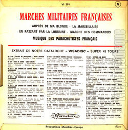 [Pochette de Marches militaires franaises (MUSIQUE DES PARACHUTISTES FRANCAIS) - verso]