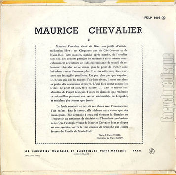 [Pochette de Maurice Chevalier (Maurice CHEVALIER) - verso]