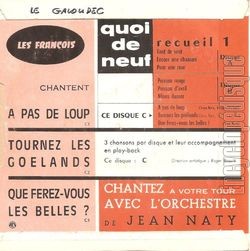 [Pochette de Quoi de neuf - disque C (Jean NATY (BOYER)) - verso]